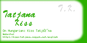 tatjana kiss business card